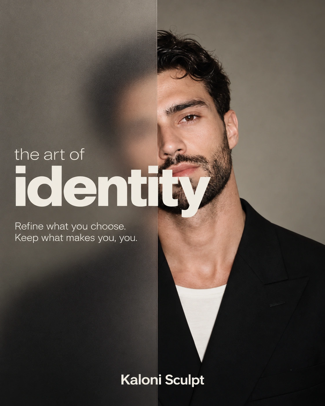 Campaña The Art of Identity con un retrato masculino.