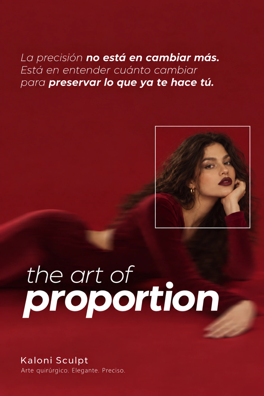 Campaña roja The Art of Proportion de Kaloni Sculpt.
